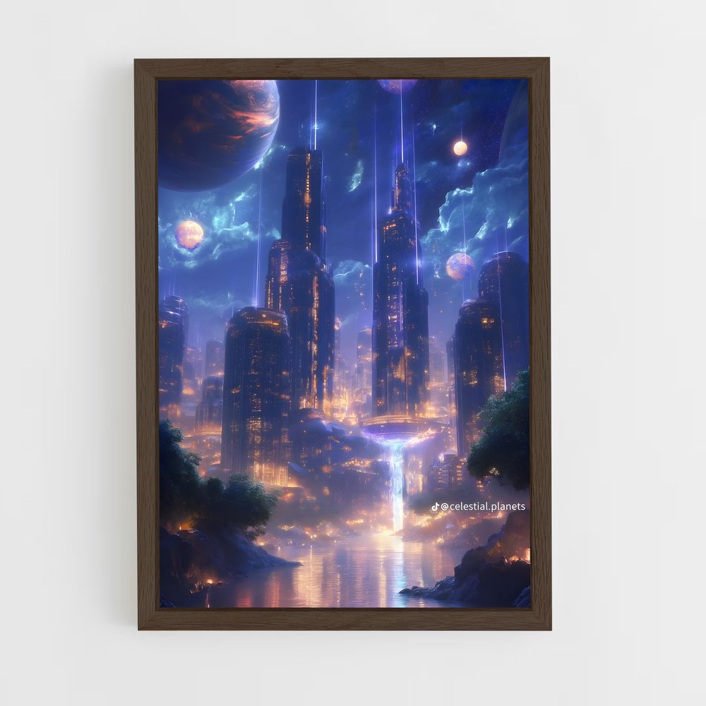 Poster Skyline Galactique – affiche Art spatial (vue 5)